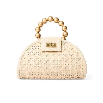 Woven Rattan Bella Statement Handbag