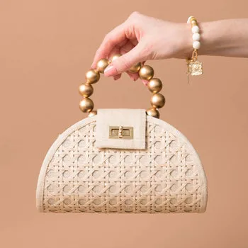 Woven Rattan Bella Statement Handbag
