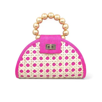 Woven Rattan Bella Statement Handbag