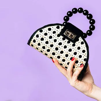 Woven Rattan Bella Statement Handbag
