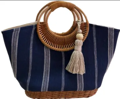 Woven Straw Handbag