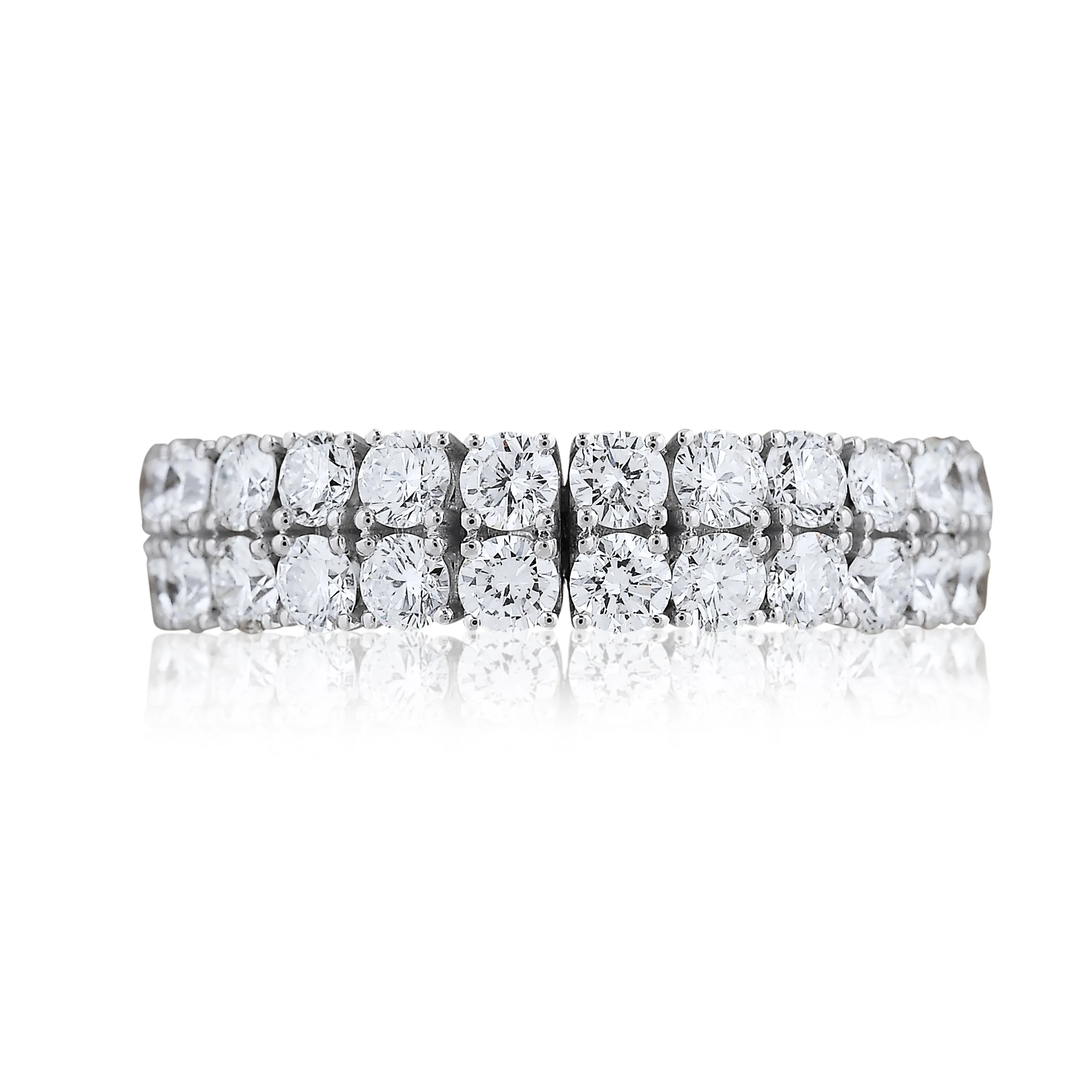 Xpandable™ double-row diamond band