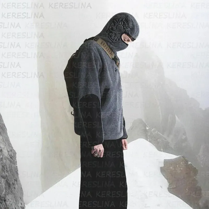Y2k Fleece Heavy Striped Hoodie