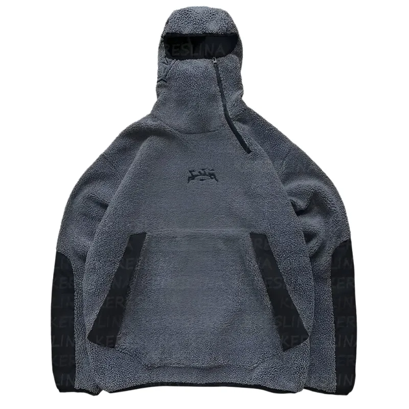 Y2k Fleece Heavy Striped Hoodie