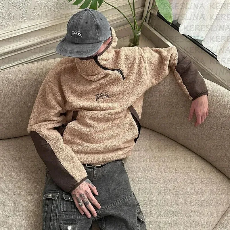 Y2k Fleece Heavy Striped Hoodie